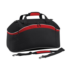 Bag Base Teamwear Holdall, Black/Classic Red/White, One Size bedrucken, Art.-Nr. 672291930