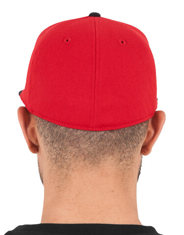 Flexfit Premium 210 Fitted 2-Tone, Red/Black, L/XL bedrucken, Art.-Nr. 672684512