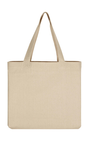SG ACCESSORIES - BAGS Canvas Wide Shopper LH, Natural, XL (49x39x12cm) bedrucken, Art.-Nr. 674570082