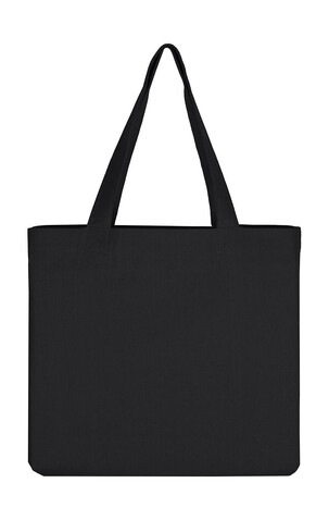 SG ACCESSORIES - BAGS Canvas Wide Shopper LH, Black, XL (49x39x12cm) bedrucken, Art.-Nr. 674571012