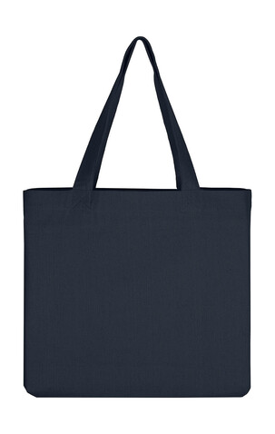SG ACCESSORIES - BAGS Canvas Wide Shopper LH, Dark Blue, XL (49x39x12cm) bedrucken, Art.-Nr. 674572012