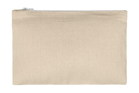 SG ACCESSORIES - BAGS Canvas Accessory Pouch, Natural, M (25x14) bedrucken, Art.-Nr. 680570082