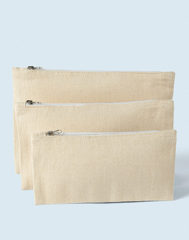 SG ACCESSORIES - BAGS Canvas Accessory Pouch, Natural, S (22x11) bedrucken, Art.-Nr. 680570081