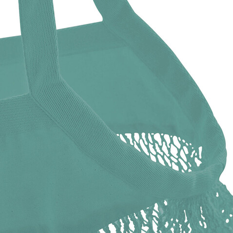 Westford Mill Organic Cotton Mesh Grocery Bag, Black, One Size bedrucken, Art.-Nr. 682281010