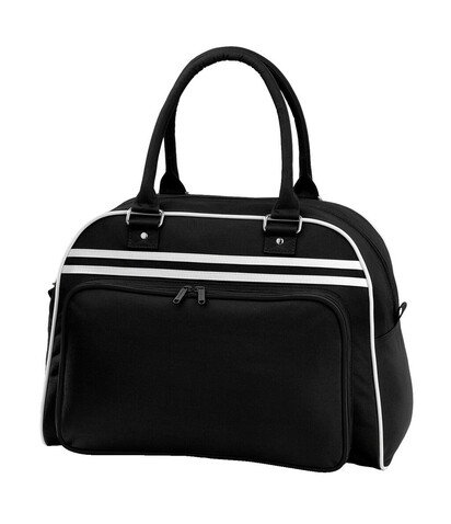 Bag Base Retro Bowling Bag, Black/White, One Size bedrucken, Art.-Nr. 685291500