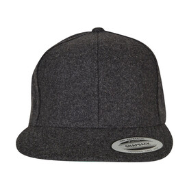 Flexfit Melton Wool Snapback, Dark Grey, One Size bedrucken, Art.-Nr. 685681280