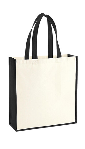 Westford Mill Gallery Canvas Tote, Natural/Black, One Size bedrucken, Art.-Nr. 686280560