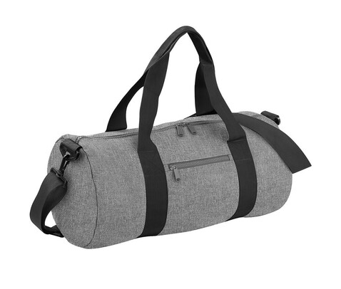 Bag Base Original Barrel Bag, Grey Marl/Black, One Size bedrucken, Art.-Nr. 692291550