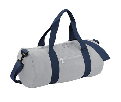 Bag Base Original Barrel Bag, Light Grey/French Navy, One Size bedrucken, Art.-Nr. 692291760