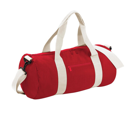Bag Base Original Barrel Bag, Classic Red/Off White, One Size bedrucken, Art.-Nr. 692294780