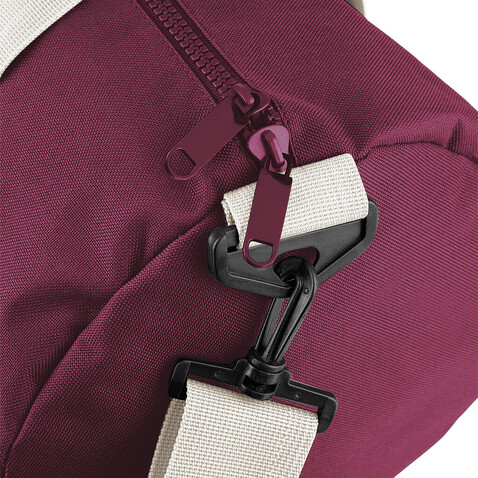 Bag Base Original Barrel Bag, Burgundy/Off White, One Size bedrucken, Art.-Nr. 692294610