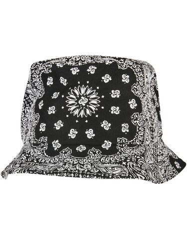 Flexfit Bandana Print Bucket Hat, Black, One Size bedrucken, Art.-Nr. 692681010