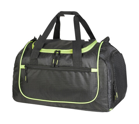 Shugon Piraeus Sports Holdall, Black/Lime Green, One Size bedrucken, Art.-Nr. 694381650