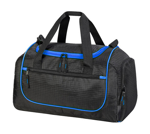 Shugon Piraeus Sports Holdall, Black/Royal, One Size bedrucken, Art.-Nr. 694381730
