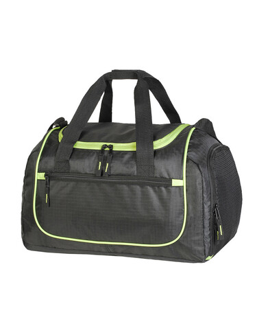 Shugon Piraeus Sports Holdall, Black/Lime Green, One Size bedrucken, Art.-Nr. 694381650