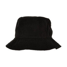 Flexfit Frottee Bucket Hat, Black, One Size bedrucken, Art.-Nr. 694681010