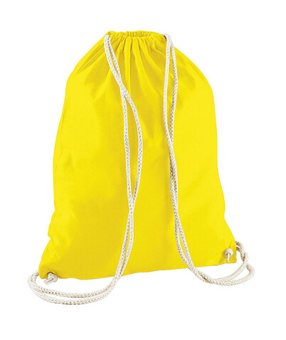 Westford Mill Cotton Gymsac, Yellow, One Size bedrucken, Art.-Nr. 698286000