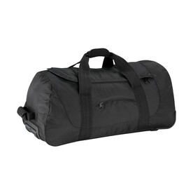 Quadra Vessel™ Team Wheelie Bag, Black, One Size bedrucken, Art.-Nr. 699301010