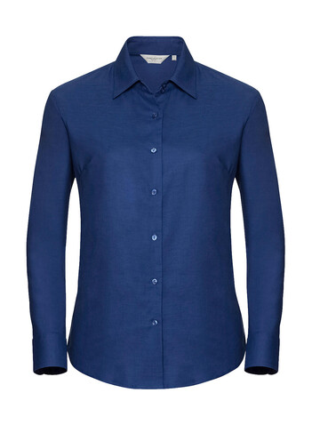 Russell Europe Ladies` Classic Oxford Shirt LS, Bright Royal, L (40) bedrucken, Art.-Nr. 702003065