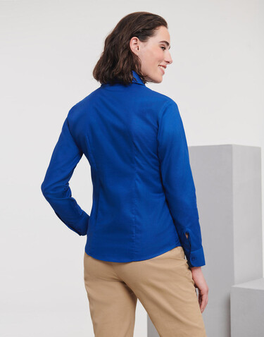 Russell Europe Ladies` Classic Oxford Shirt LS, Bright Royal, L (40) bedrucken, Art.-Nr. 702003065