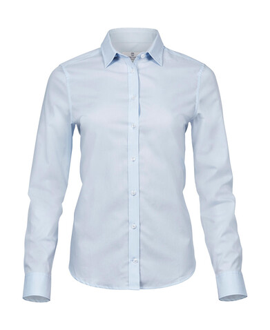 Tee Jays Ladies` Stretch Luxury Shirt, Light Blue, M bedrucken, Art.-Nr. 702543214
