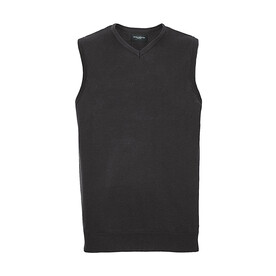 Russell Europe Adults` V-Neck Sleeveless Knitted Pullover, Black, 2XS bedrucken, Art.-Nr. 704001011 Russell Europe Adults` V-Neck Sleeveless Knitted Pullover, Black, 2XS bedrucken, Art.-Nr. 704001011