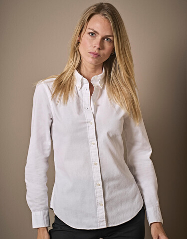 Tee Jays Ladies` Perfect Oxford Shirt, White, XL bedrucken, Art.-Nr. 704540006