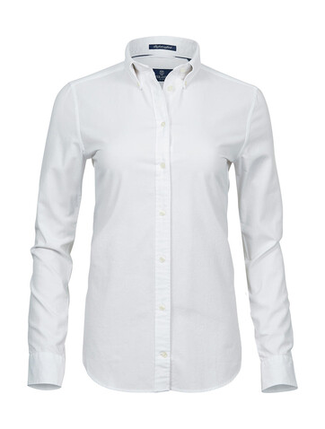 Tee Jays Ladies` Perfect Oxford Shirt, White, L bedrucken, Art.-Nr. 704540005