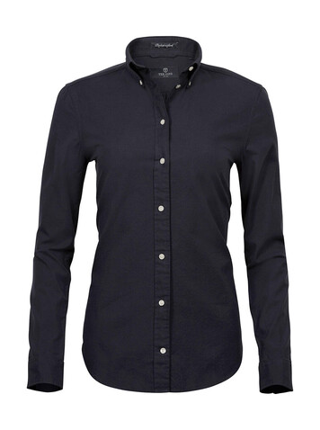 Tee Jays Ladies` Perfect Oxford Shirt, Black, S bedrucken, Art.-Nr. 704541013
