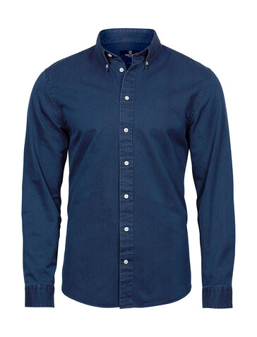 Tee Jays Casual Twill Shirt, Indigo, XL bedrucken, Art.-Nr. 705543186