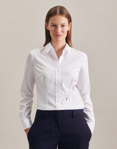 Seidensticker Seidensticker Slim Fit 1/1 Kent Women, White, 44 bedrucken, Art.-Nr. 706200006