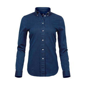 Tee Jays Ladies` Casual Twill Shirt, Indigo, XS bedrucken, Art.-Nr. 706543182 Tee Jays Ladies` Casual Twill Shirt, Indigo, XS bedrucken, Art.-Nr. 706543182