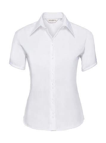 Russell Europe Ladies` Ultimate Non-iron Shirt, White, M (38) bedrucken, Art.-Nr. 707000004