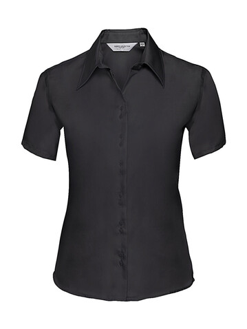 Russell Europe Ladies` Ultimate Non-iron Shirt, Black, 3XL (46) bedrucken, Art.-Nr. 707001018