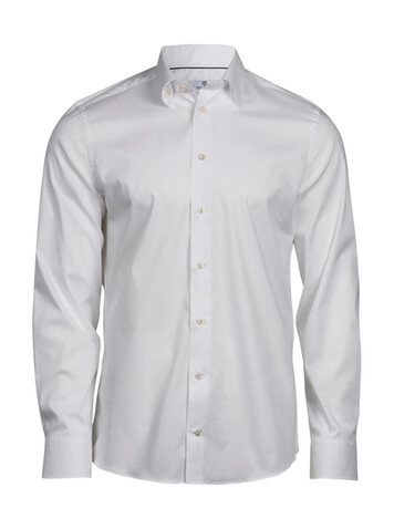 Tee Jays Stretch Luxury Shirt, White, M bedrucken, Art.-Nr. 709540004