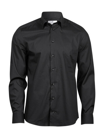 Tee Jays Stretch Luxury Shirt, Black, L bedrucken, Art.-Nr. 709541015