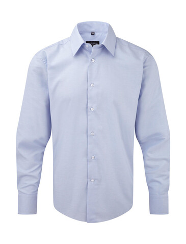 Russell Europe Oxford Shirt LS, Oxford Blue, 3XL bedrucken, Art.-Nr. 710003268