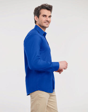 Russell Europe Oxford Shirt LS, White, S bedrucken, Art.-Nr. 710000003