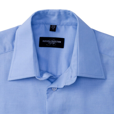 Russell Europe Oxford Shirt LS, Bright Royal, 2XL bedrucken, Art.-Nr. 710003067