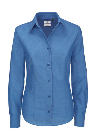 B &amp; C Oxford LSL/women Shirt, Blue Chip, 4XL bedrucken, Art.-Nr. 710422039