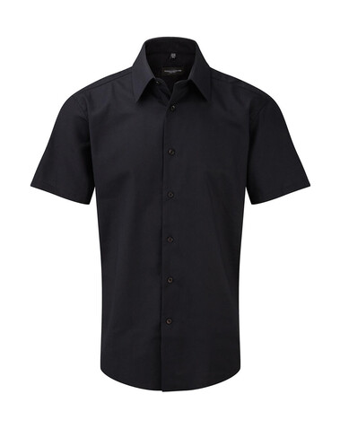 Russell Europe Oxford Shirt, Black, L bedrucken, Art.-Nr. 711001015