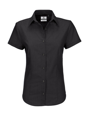 B &amp; C Oxford SSL/women Shirt, Black, 6XL bedrucken, Art.-Nr. 711421011