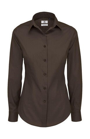 B &amp; C Black Tie LSL/women Poplin Shirt, Coffee Bean, 3XL bedrucken, Art.-Nr. 712427208