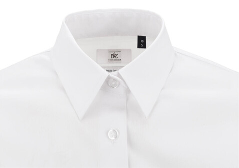 B &amp; C Black Tie LSL/women Poplin Shirt, White, 4XL bedrucken, Art.-Nr. 712420009