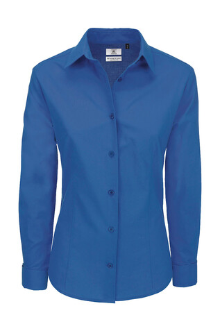 B &amp; C Heritage LSL/women Poplin Shirt, Blue Chip, 2XL bedrucken, Art.-Nr. 714422037