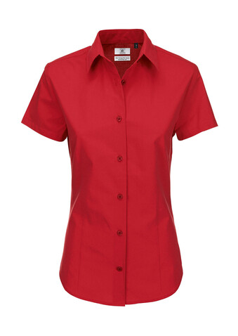 B &amp; C Ladies` Heritage Poplin Shirt - SWP44, Deep Red, M bedrucken, Art.-Nr. 715424064
