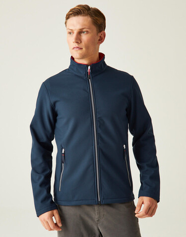 Regatta Ascender 2-Layer Softshell Jacket, Black/Mineral Grey, L bedrucken, Art.-Nr. 716171855