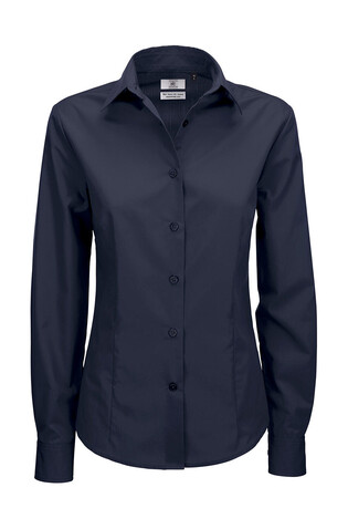 B &amp; C Smart LSL/women Poplin Shirt, Navy, XS bedrucken, Art.-Nr. 716422002