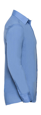 Russell Europe Tailored Poplin Shirt LS, Convoy Grey, S bedrucken, Art.-Nr. 717001273