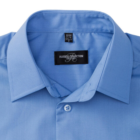 Russell Europe Tailored Poplin Shirt LS, Black, S bedrucken, Art.-Nr. 717001013